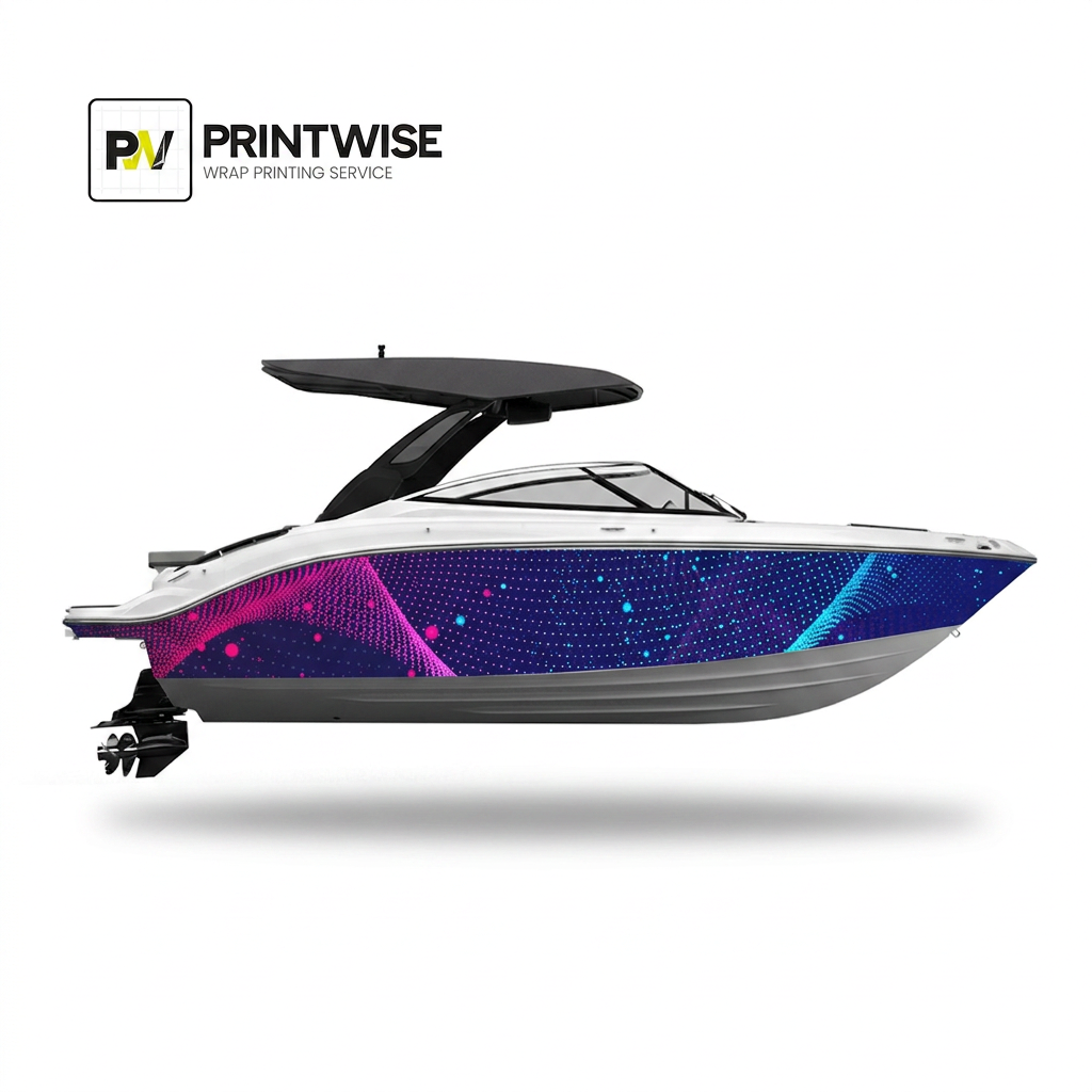 Neon Digital Wave Particle - Avery Dennison 1105 Premium Boat Wrap