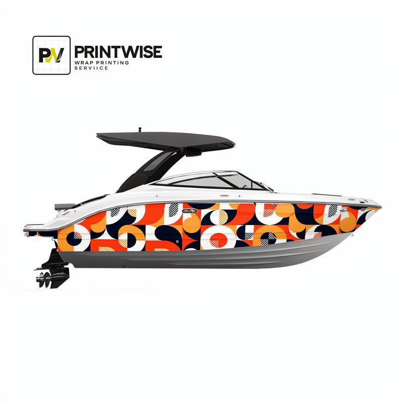 Geometric Retro Abstract - Avery Dennison 1105 Premium Boat Wrap