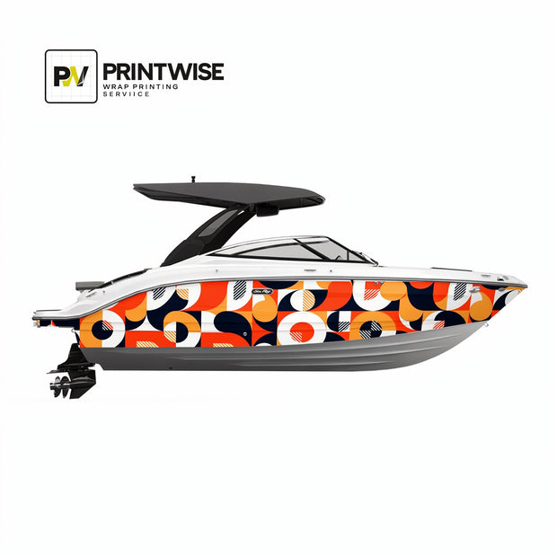 Geometric Retro Abstract - Avery Dennison 1105 Premium Boat Wrap
